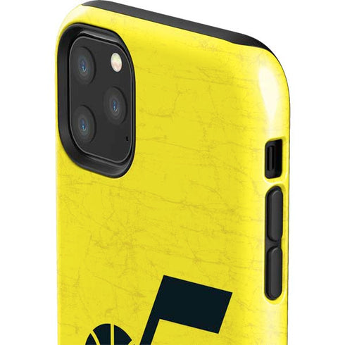 NBA Utah Jazz Yellow Texture iPhone 11 Pro Max Impact Case
