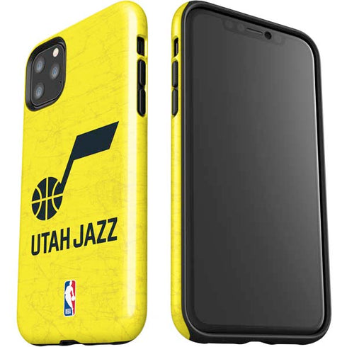 NBA Utah Jazz Yellow Texture iPhone 11 Pro Max Impact Case