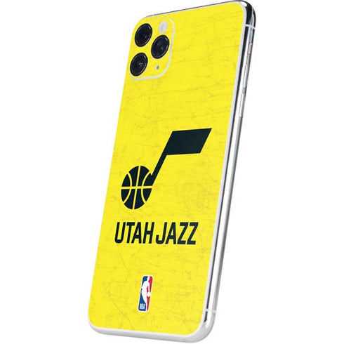 NBA Utah Jazz Yellow Texture iPhone 11 Pro Max Skin