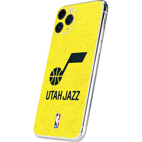 NBA Utah Jazz Yellow Texture iPhone 11 Pro Skin