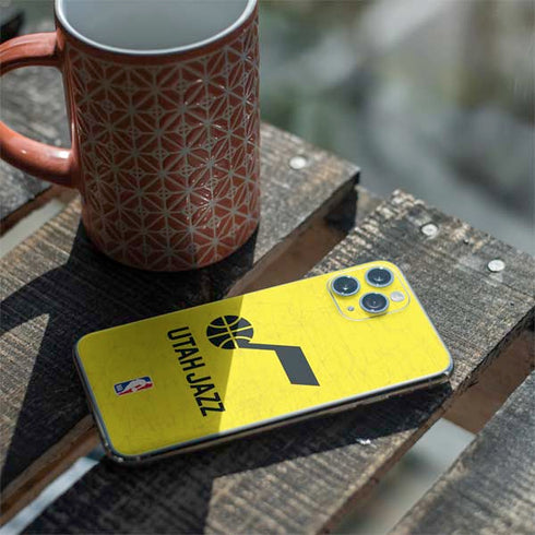 NBA Utah Jazz Yellow Texture iPhone 11 Pro Skin