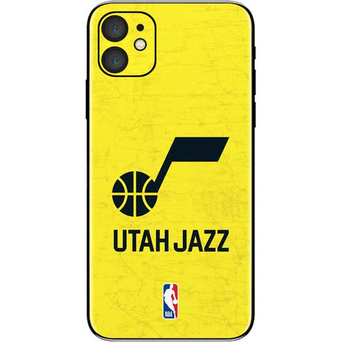 NBA Utah Jazz Yellow Texture iPhone 11 Skin