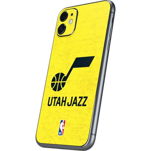 NBA Utah Jazz Yellow Texture iPhone 11 Skin