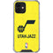 NBA Utah Jazz Yellow Texture iPhone 12 Clear Case