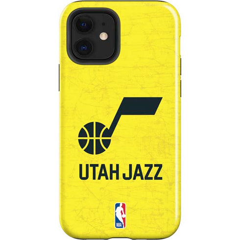 NBA Utah Jazz Yellow Texture iPhone 12 Impact Case