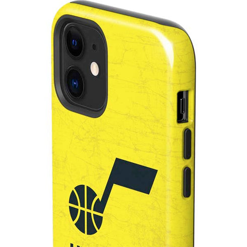 NBA Utah Jazz Yellow Texture iPhone 12 Impact Case