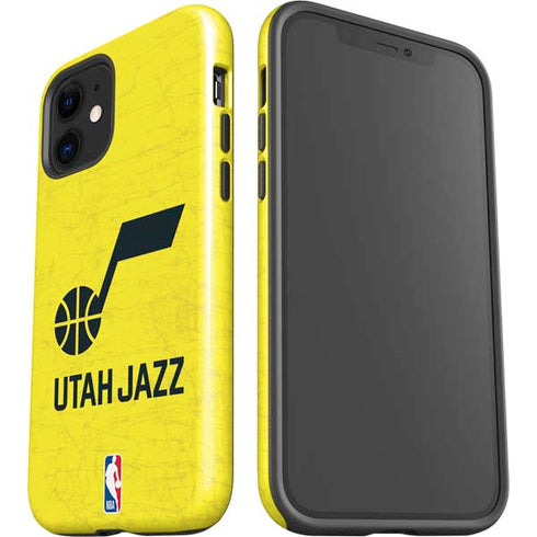 NBA Utah Jazz Yellow Texture iPhone 12 Impact Case