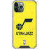 NBA Utah Jazz Yellow Texture iPhone 12 Pro Clear Case
