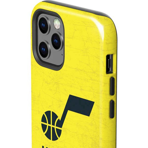 NBA Utah Jazz Yellow Texture iPhone 12 Pro Impact Case