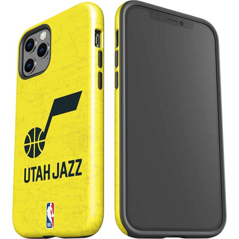 NBA Utah Jazz Yellow Texture iPhone 12 Pro Impact Case