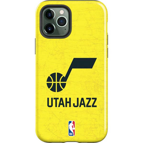 NBA Utah Jazz Yellow Texture iPhone 12 Pro Max Impact Case