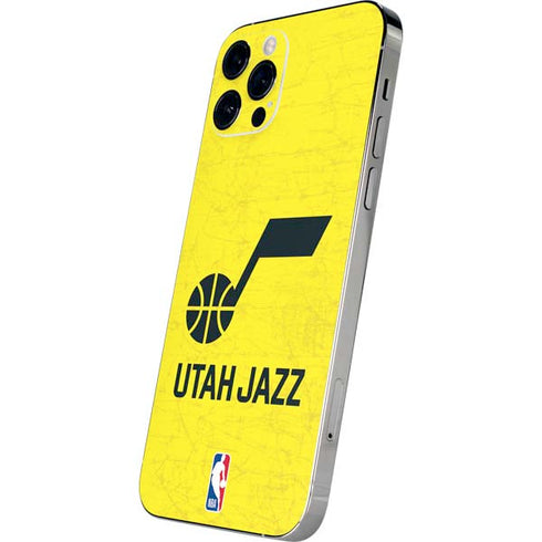 NBA Utah Jazz Yellow Texture iPhone 12 Pro Max Skin