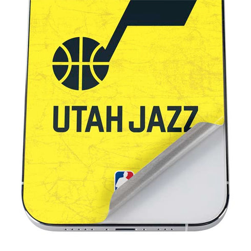 NBA Utah Jazz Yellow Texture iPhone 12 Pro Skin