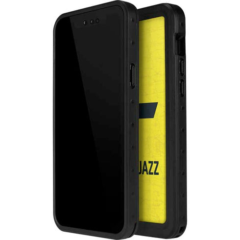 NBA Utah Jazz Yellow Texture iPhone 12 Waterproof Case