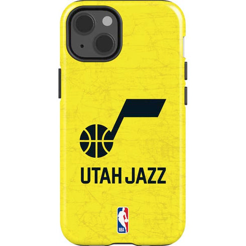 NBA Utah Jazz Yellow Texture iPhone 13 Impact Case