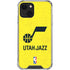 NBA Utah Jazz Yellow Texture iPhone 13 Mini Clear Case