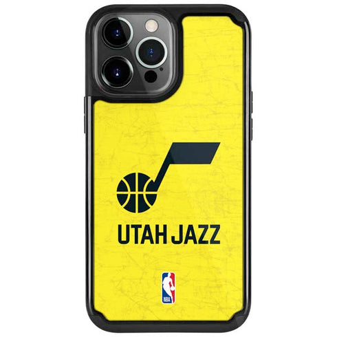 NBA Utah Jazz Yellow Texture iPhone Cases