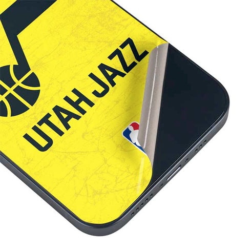 NBA Utah Jazz Yellow Texture iPhone 14 Plus Skin