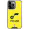 NBA Utah Jazz Yellow Texture iPhone 14 Pro Clear Case