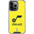 NBA Utah Jazz Yellow Texture iPhone 14 Pro Clear Case
