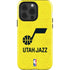 NBA Utah Jazz Yellow Texture iPhone 14 Pro Impact Case