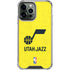 NBA Utah Jazz Yellow Texture iPhone 14 Pro Max Clear Case