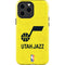 NBA Utah Jazz Yellow Texture iPhone 14 Pro Max Impact Case