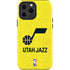 NBA Utah Jazz Yellow Texture iPhone 14 Pro Max Impact Case