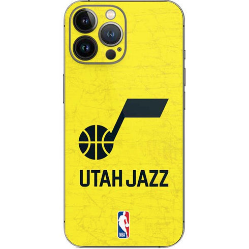 NBA Utah Jazz Yellow Texture iPhone 14 Pro Max Skin