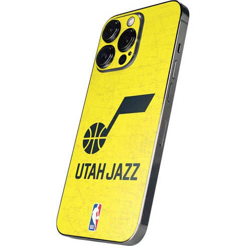 NBA Utah Jazz Yellow Texture iPhone 14 Pro Max Skin