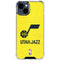 NBA Utah Jazz Yellow Texture iPhone 15 Plus Clear Case