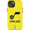 NBA Utah Jazz Yellow Texture iPhone 15 Plus Impact Case