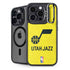NBA Utah Jazz Yellow Texture iPhone 15 Pro Kickstand Case