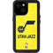 NBA Utah Jazz Yellow Texture iPhone 15 Waterproof Case