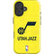 NBA Utah Jazz Yellow Texture iPhone 16 Plus Impact Case