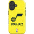 NBA Utah Jazz Yellow Texture iPhone 16 Plus Impact Case