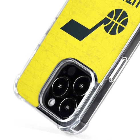 NBA Utah Jazz Yellow Texture iPhone 16 Pro Max MagSafe Case