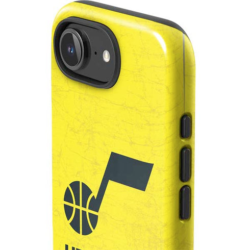 NBA Utah Jazz Yellow Texture iPhone 16e Impact Case