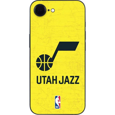 NBA Utah Jazz Yellow Texture iPhone 16e Skin