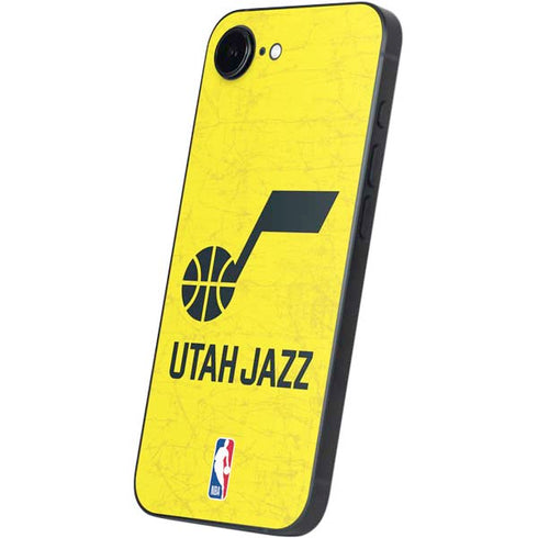 NBA Utah Jazz Yellow Texture iPhone 16e Skin
