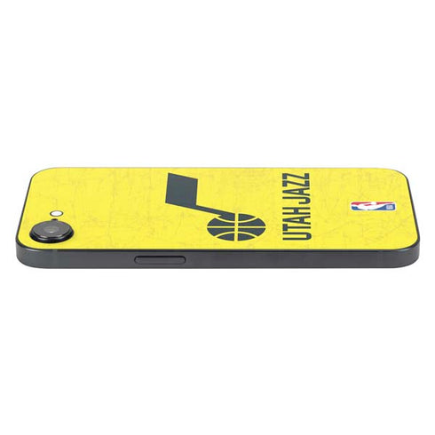 NBA Utah Jazz Yellow Texture iPhone 16e Skin