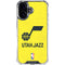 NBA Utah Jazz Yellow Texture iPhone 17 Clear Case