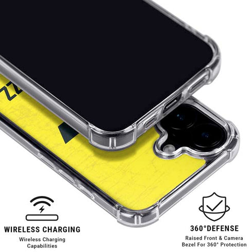 NBA Utah Jazz Yellow Texture iPhone 17 Clear Case