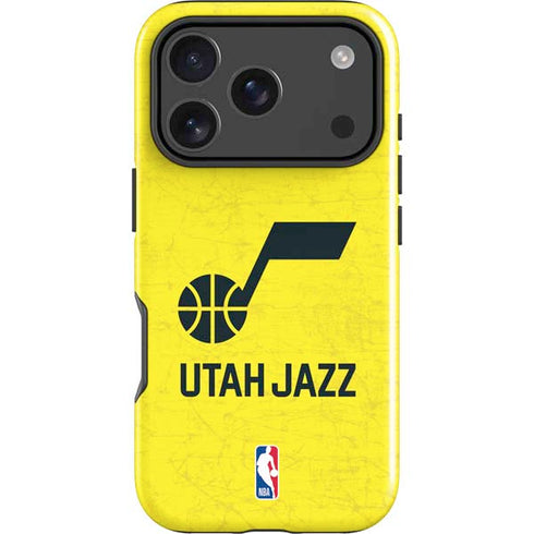 NBA Utah Jazz Yellow Texture iPhone 18 Pro Impact Case