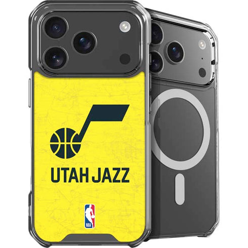 NBA Utah Jazz Yellow Texture iPhone 18 Pro MagSafe Case
