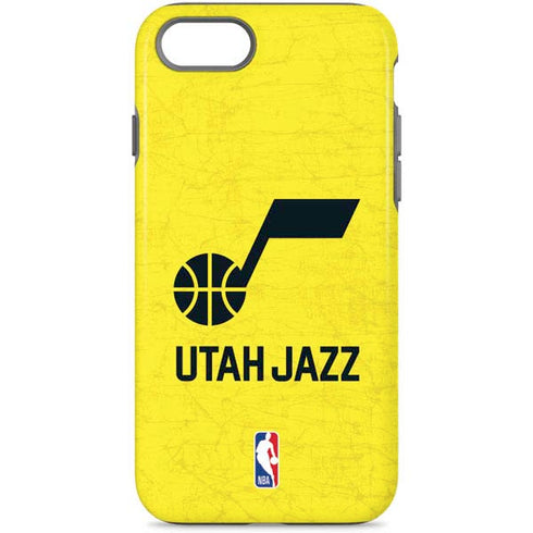 NBA Utah Jazz Yellow Texture iPhone Cases