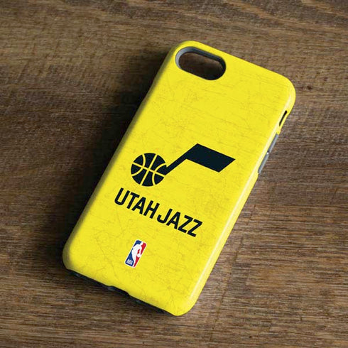 NBA Utah Jazz Yellow Texture iPhone 8 Pro Case