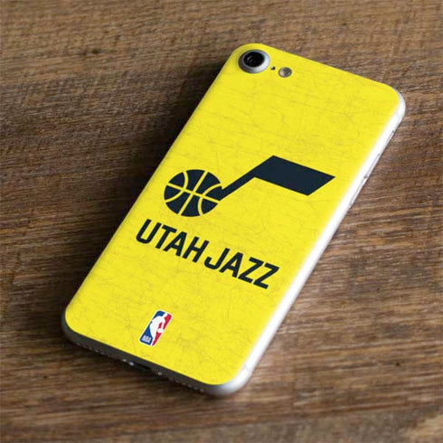 NBA Utah Jazz Yellow Texture iPhone 8 Skin