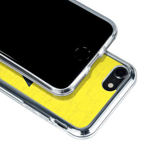 NBA Utah Jazz Yellow Texture iPhone SE (2nd & 3rd Gen) Clear Case