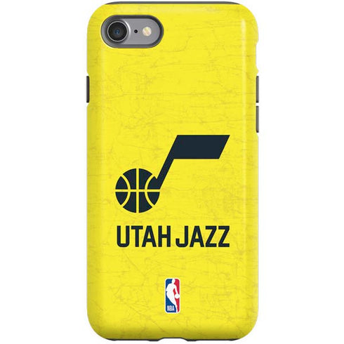 NBA Utah Jazz Yellow Texture iPhone SE (2nd & 3rd Gen) Pro Case